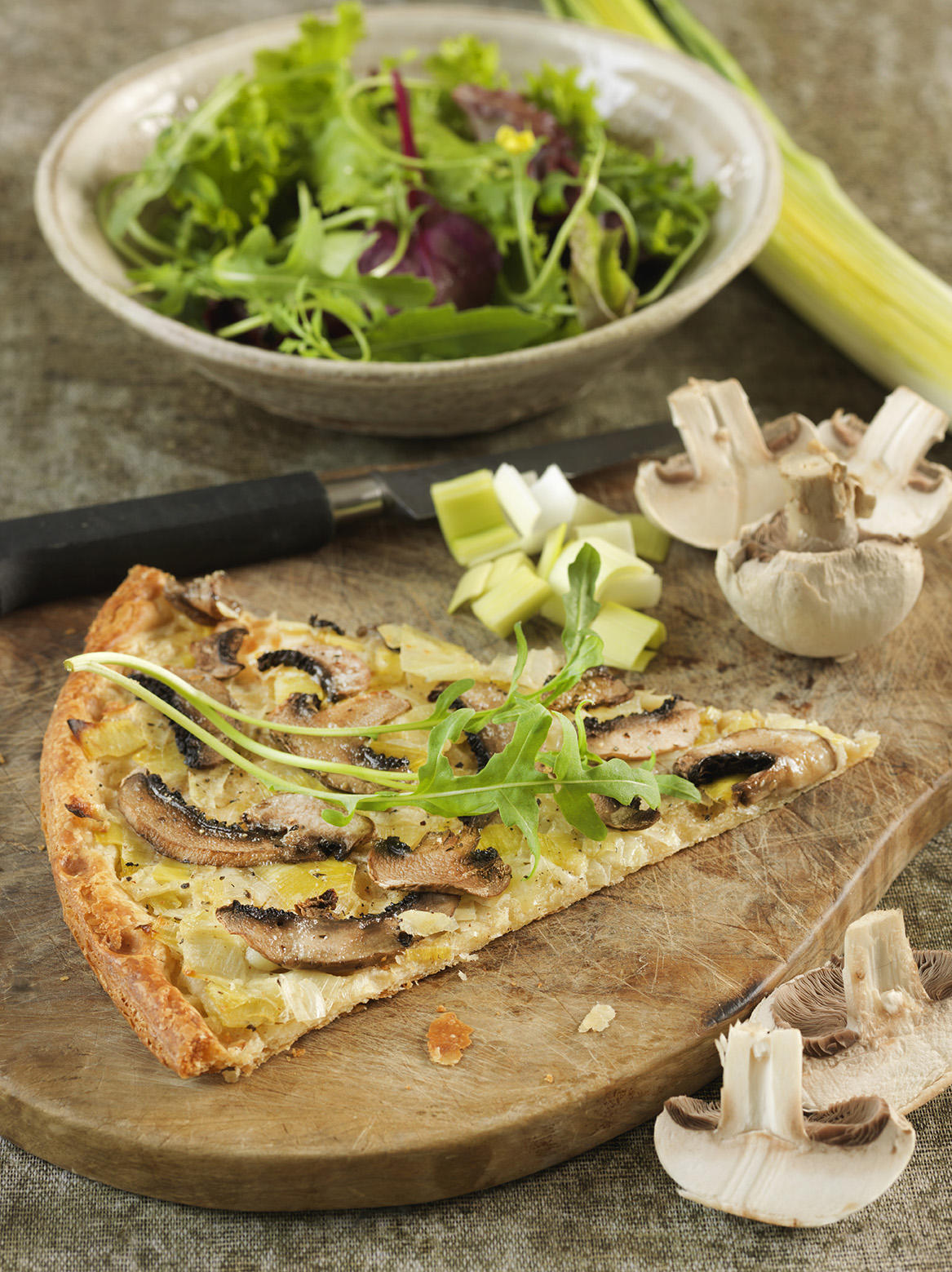 Prix engagés : Tarte fine aux poireaux et champignons (1,52 €/personne) Prix engagés : Tarte fine aux poireaux et champignons (1,52 €/personne)