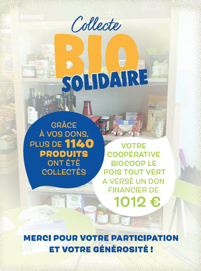 Collecte Bio Solidaire de septembre 2020