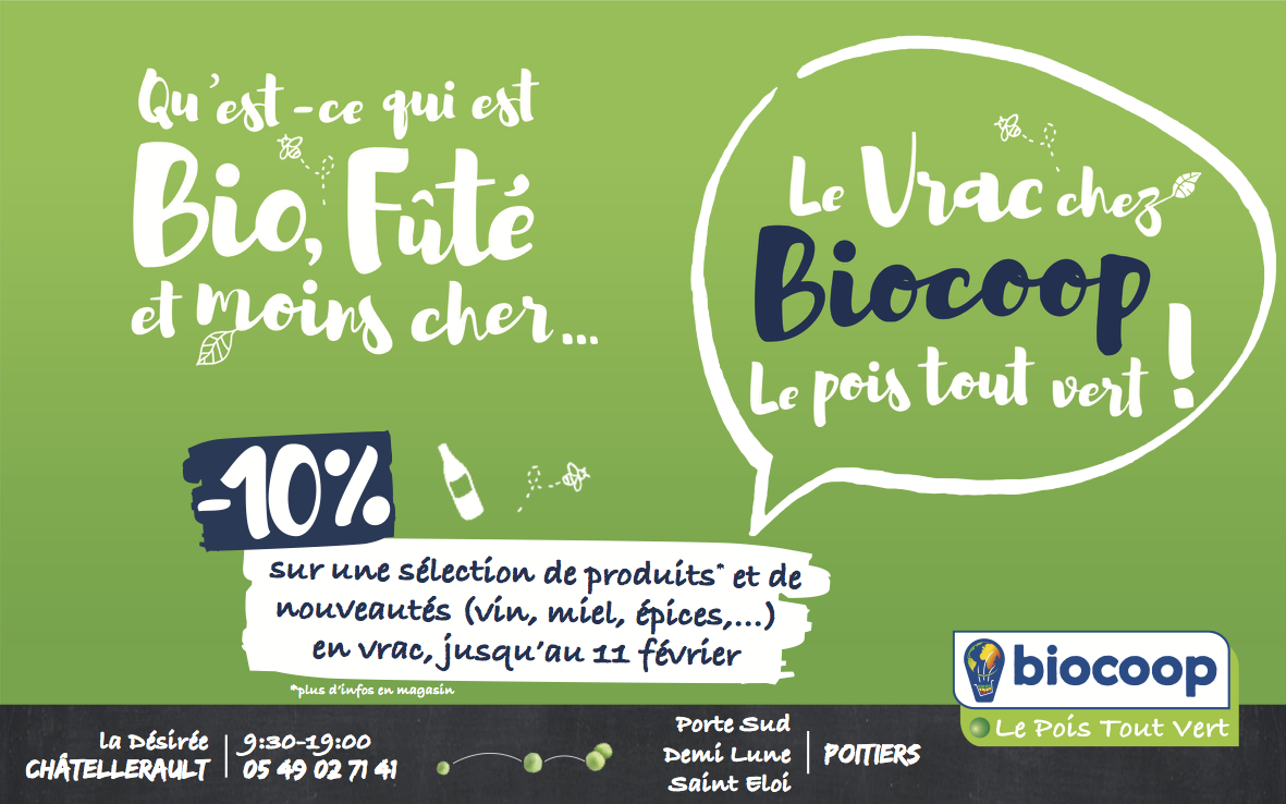 Le Mois Du Vrac Dans Vos Magasins Biocoop Le Pois Tout Vert à Poitiers 